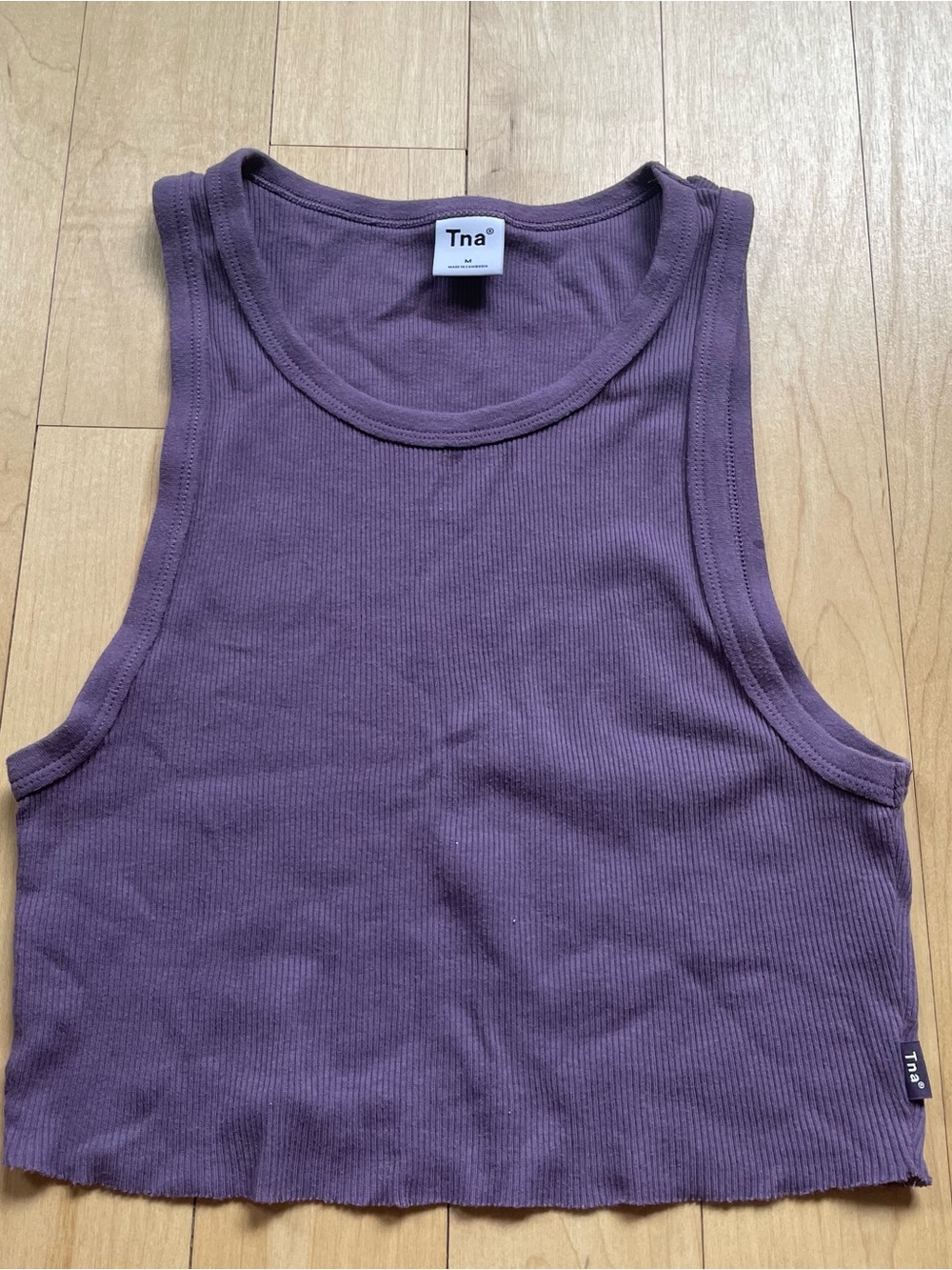 Aritzia TNA Ribbed Carey Cropped Tank Top